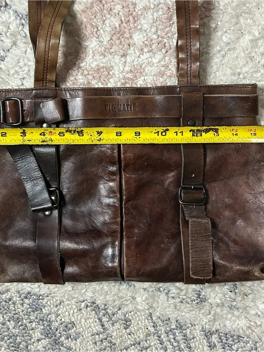 Vintage Vic Matie Brown Leather Tote Bag